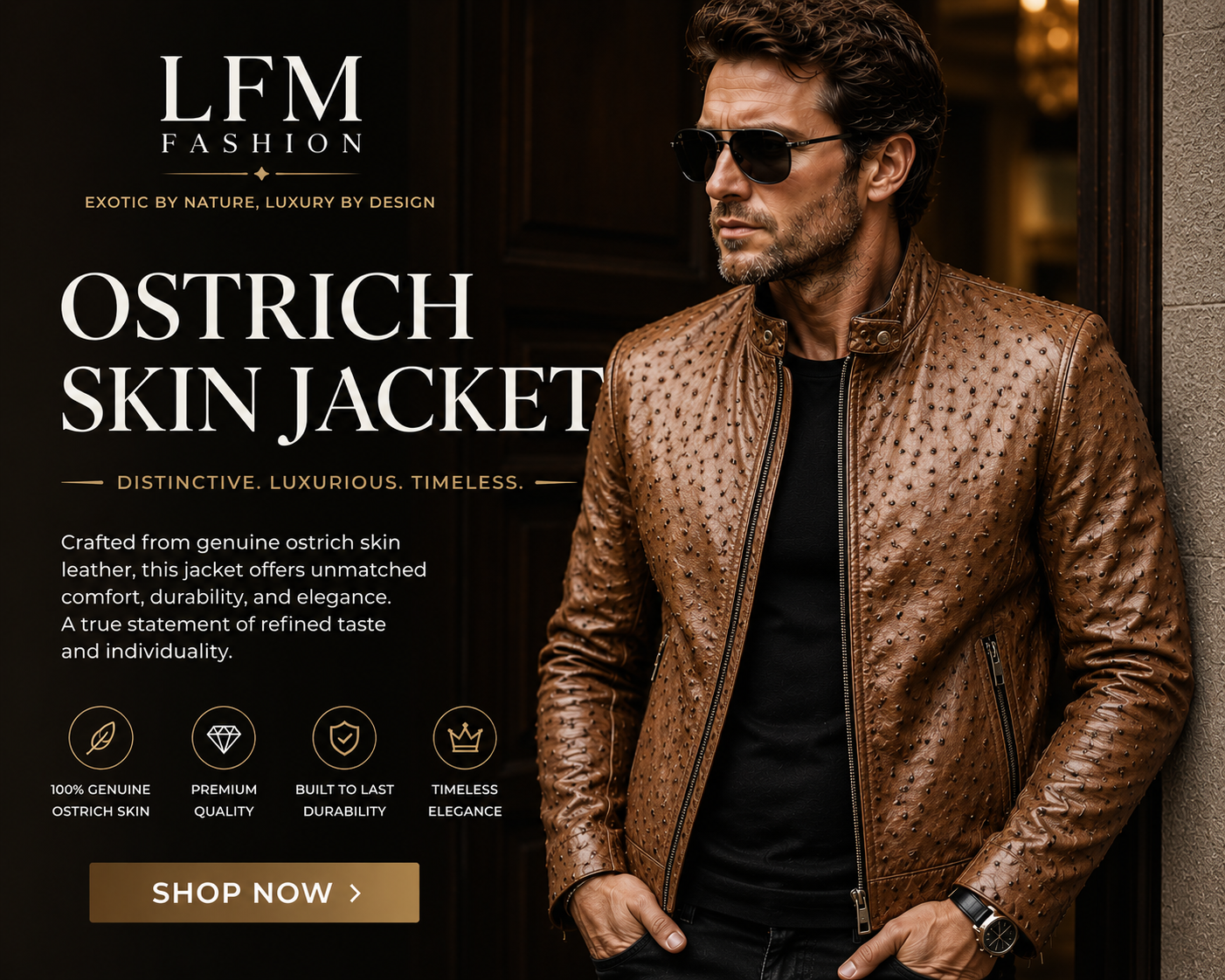 Ostrich Skin Jacket