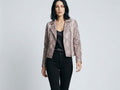 Python Snakeskin Moto Jacket - Pink