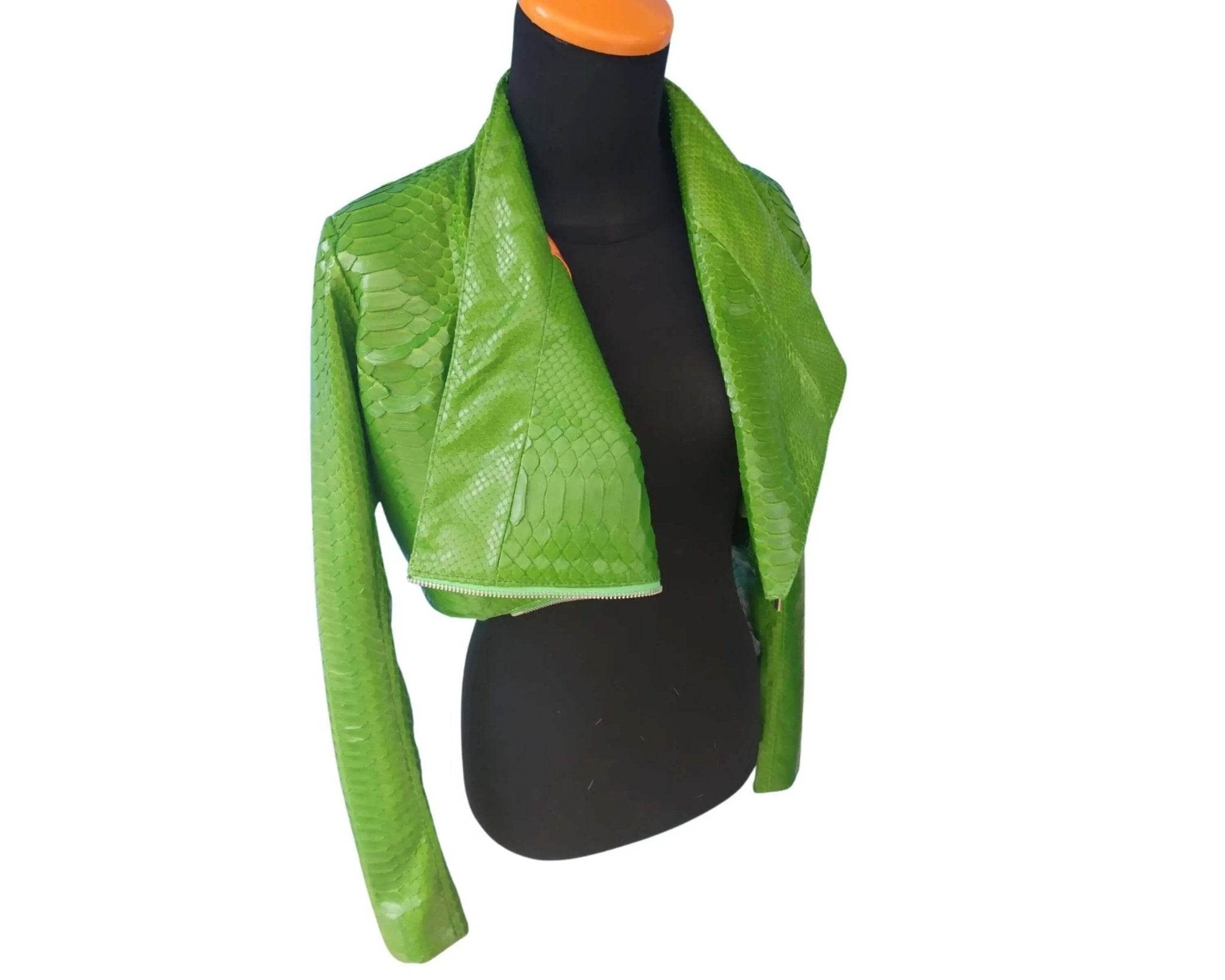 Green textured bolero jacket with open front and long sleeves